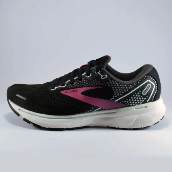 Brooks Ghost 14 Black/Pink Running Shoes - Image 3